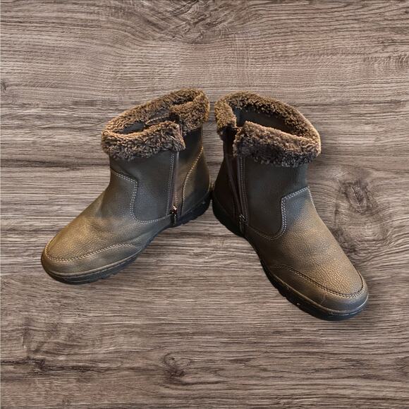 Khombu Women's Addison All-Weather Boots Dark Black/Grey Size 9 - Picture 3 of 7